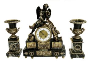 19TH-CENTURY FRENCH CLOCK GARNITURE