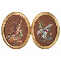 PAIR EDWARDIAN EMBROIDERED PANELS