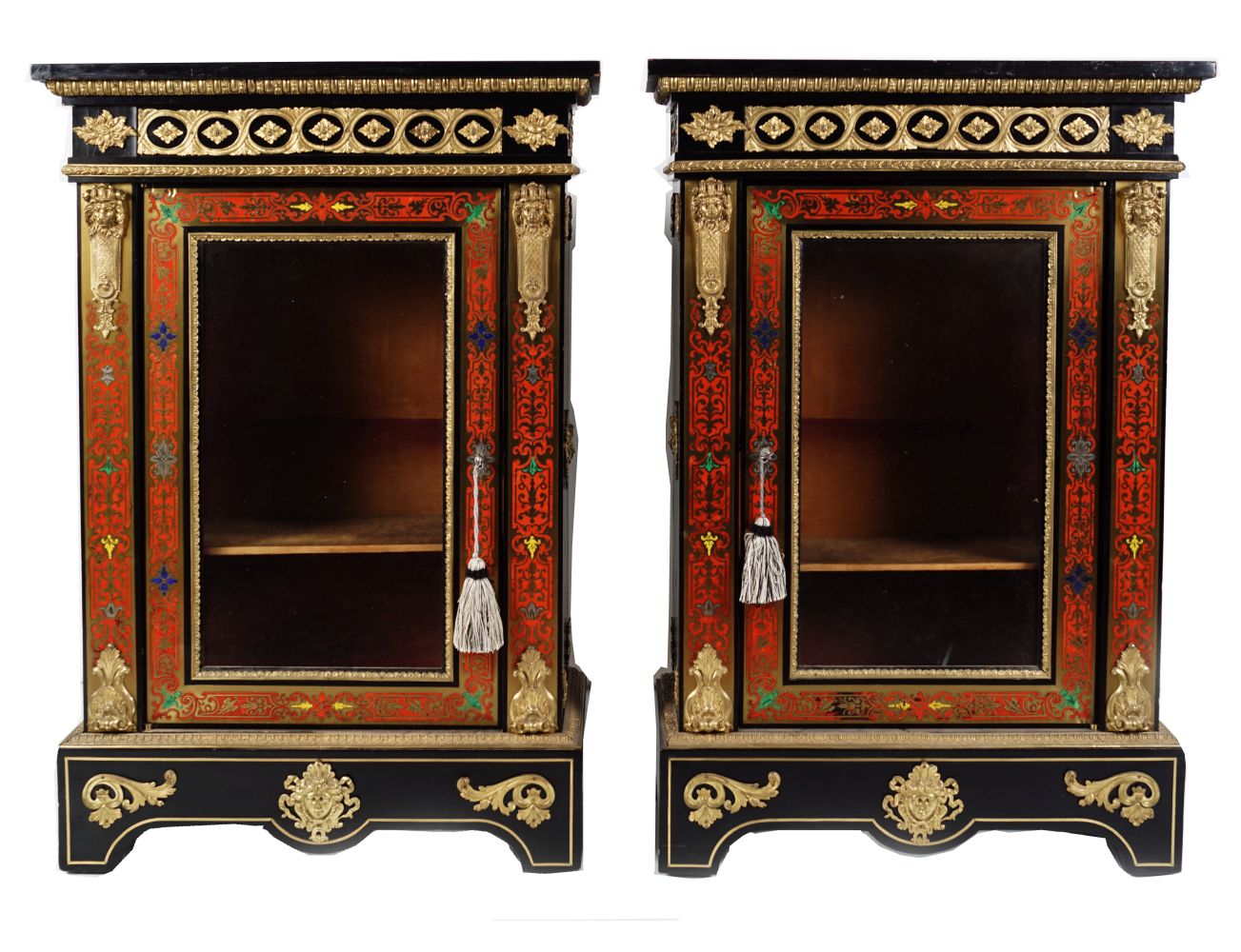 EXCEPTIONAL PAIR 19TH-CENTURY BUHL PIER CABINETS