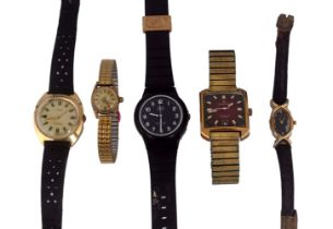 GROUP OF 5 WRIST WATCHES