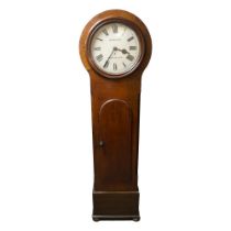 19TH-CENTURY MAHOGANY CLUB LONG CASE CLOCK