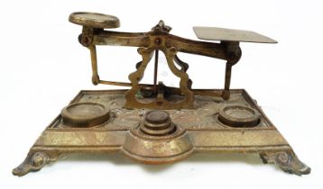 VICTORIAN BRASS POSTAL SCALES