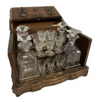 19TH-CENTURY WALNUT & BRONZE LIQUEUR BOX