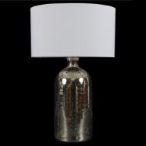 PAIR OF MIRROR GLAZED TABLE LAMPS