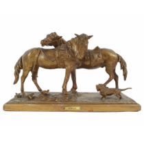 19TH-CENTURY FRENCH SPELTER SCULPTURE GROUP