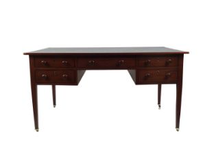 GEORGE III STYLE MAHOGANY PARTNER'S DESK