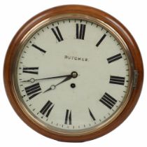 19TH-CENTURY ENGLISH FUSEE WALL CLOCK