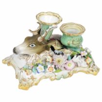 19TH-CENTURY GERMAN PORCELAIN PEN & INK STAND