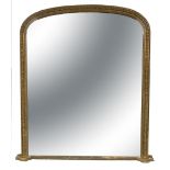 LARGE 19TH-CENTURY GILT FRAMED OVERMANTLE MIRROR