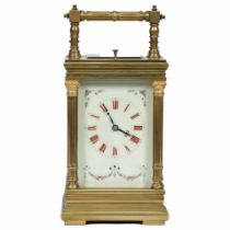 19TH-CENTURY FRENCH BRASS REPEATER CARRIAGE CLOCK