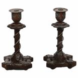 PAIR OF KILKENNY WOODWORKERS CANDLESTICKS
