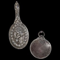 FRENCH SILVER HAND MIRROR
