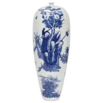 19TH-CENTURY JAPANESE BLUE AND WHITE VASE