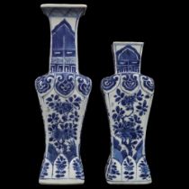 2 18TH-CENTURY CHINESE BLUE AND WHITE VASES