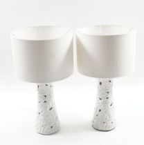 PAIR CERAMIC TABLE LAMPS