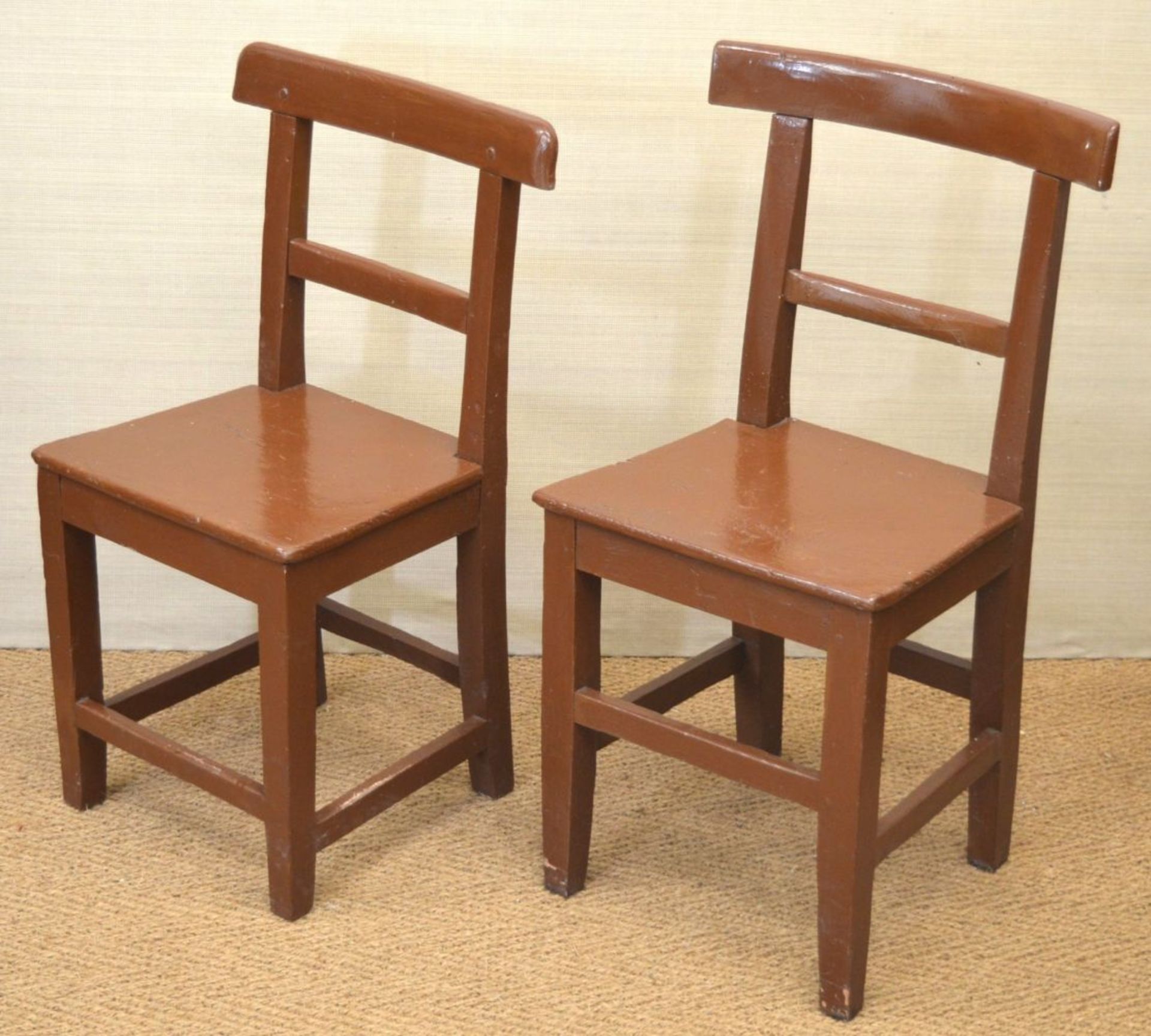 PAIR 19TH-CENTURY IRISH ASK CARPENTER'S CHAIRS