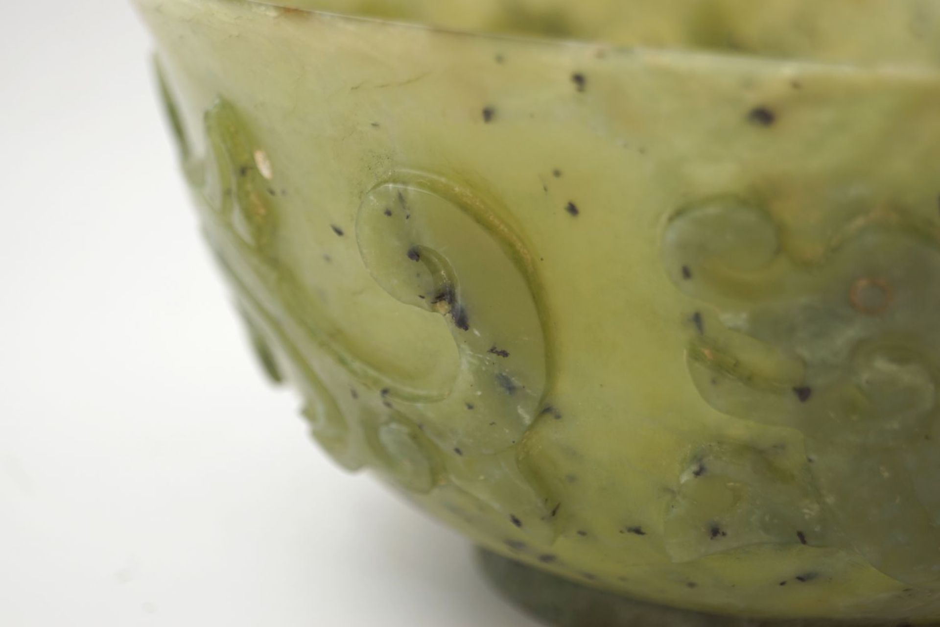 LARGE CHINESE QING SPINACH JADE BOWL - Image 3 of 4