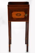 GEORGE III SHERATON BEDSIDE TABLE