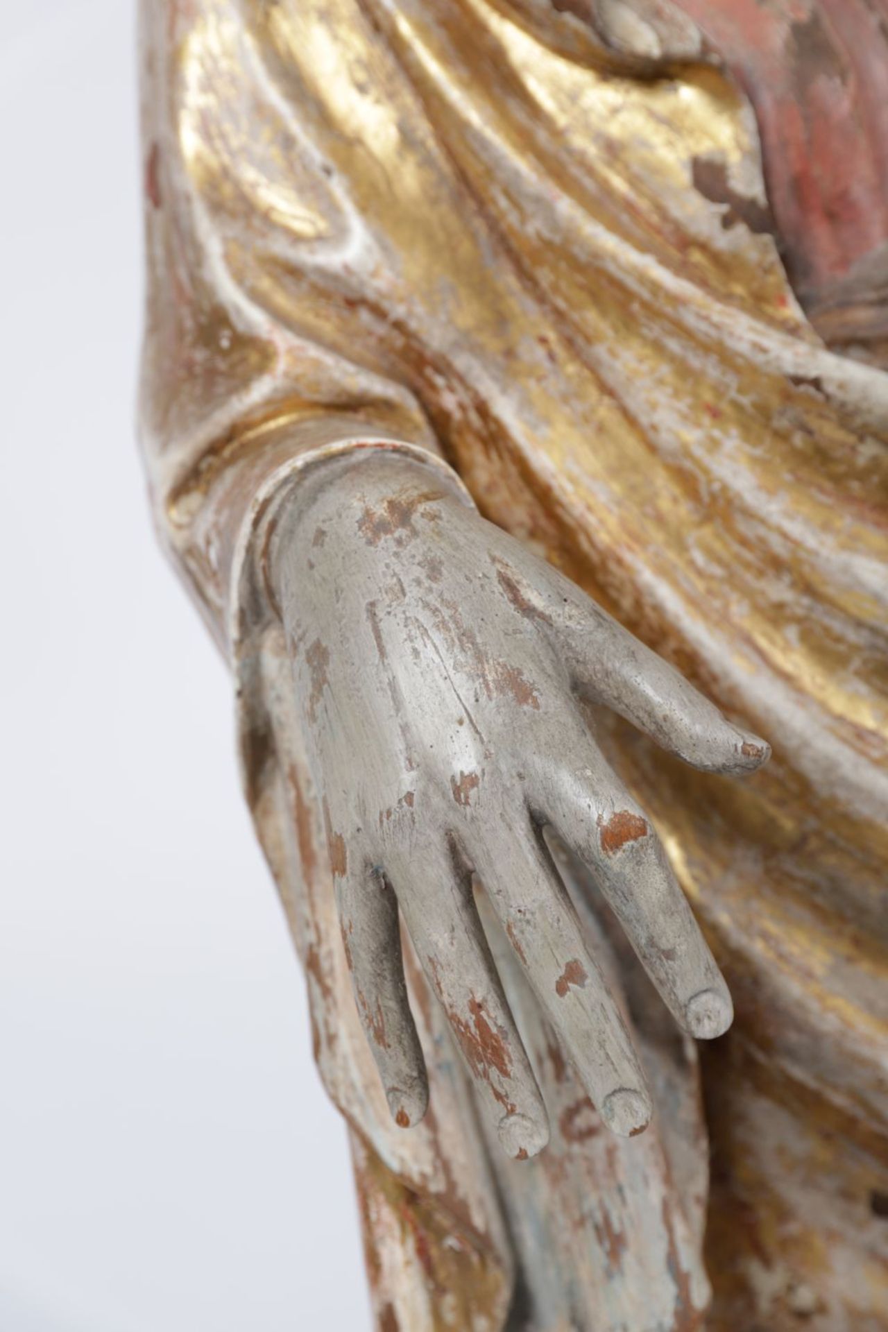 LARGE 18/19TH-CENTURY GERMAN POLYCHROME STATUE - Image 4 of 4