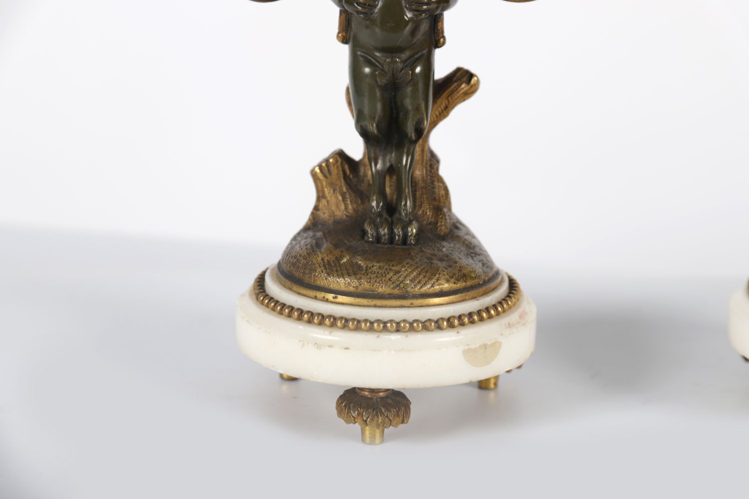 PAIR REGENCY BRONZE CANDLESTICKS - Image 3 of 3