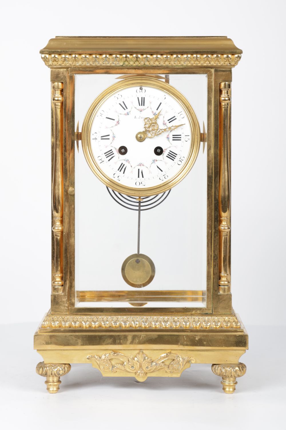 19TH-CENTURY FRENCH ORMOLU MARBLE CLOCK