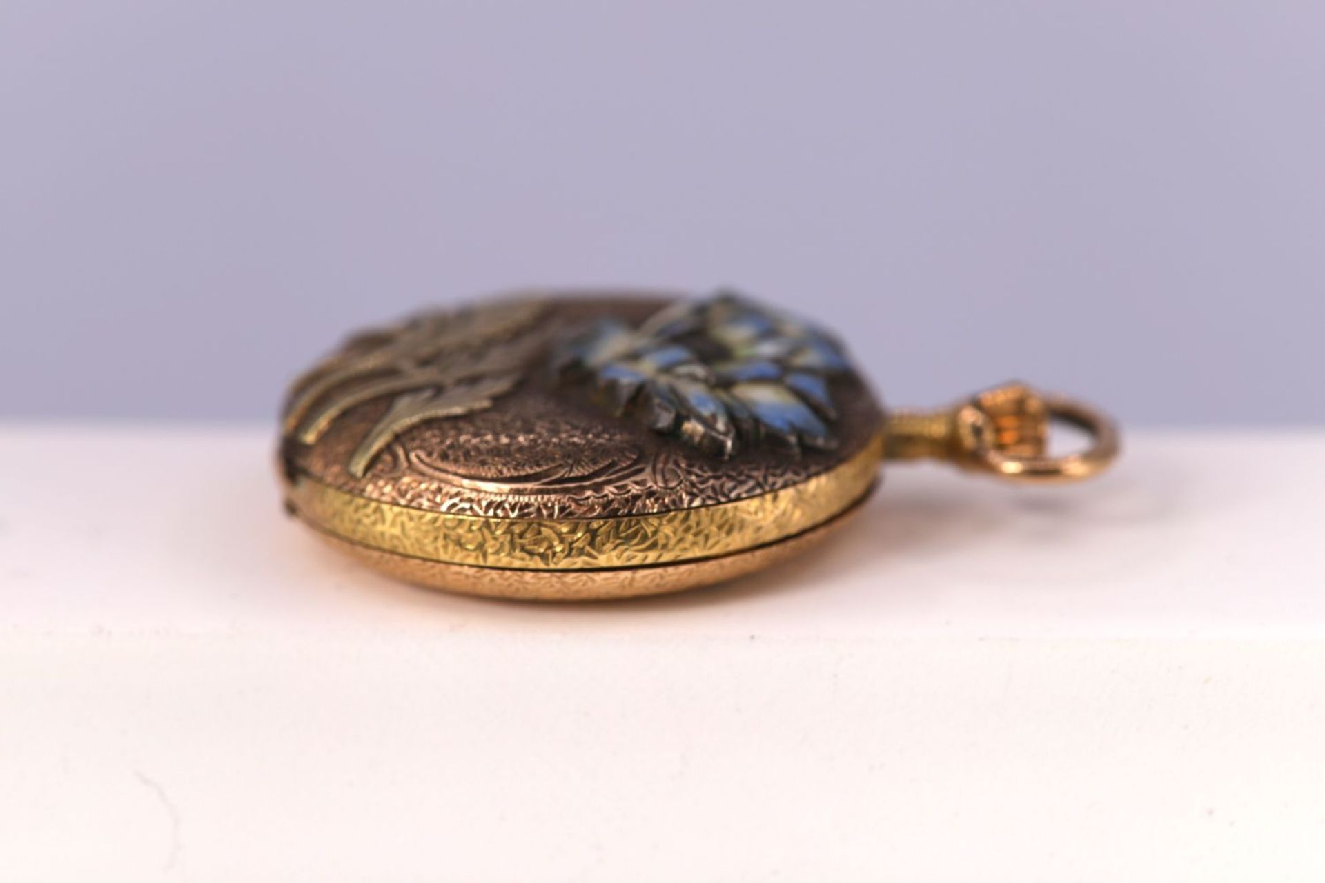 18K GOLD & ENAMEL POCKET WATCH - Bild 2 aus 4