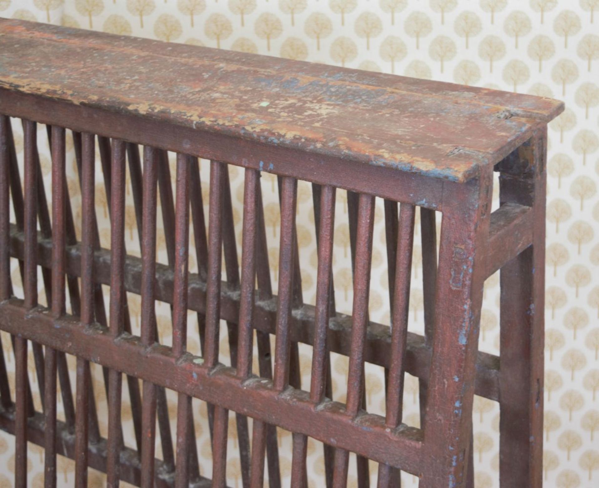 GEORGIAN PINE FLOOR STANDING PLATE RACK - Image 3 of 4