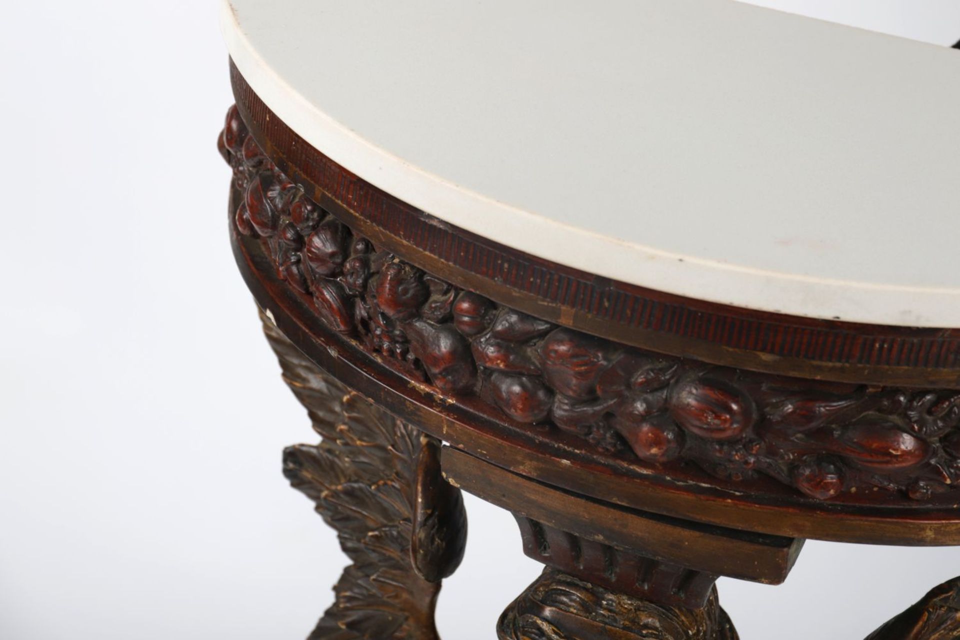 18TH-CENTURY CARVED WOOD CONSOLE TABLE - Image 3 of 3