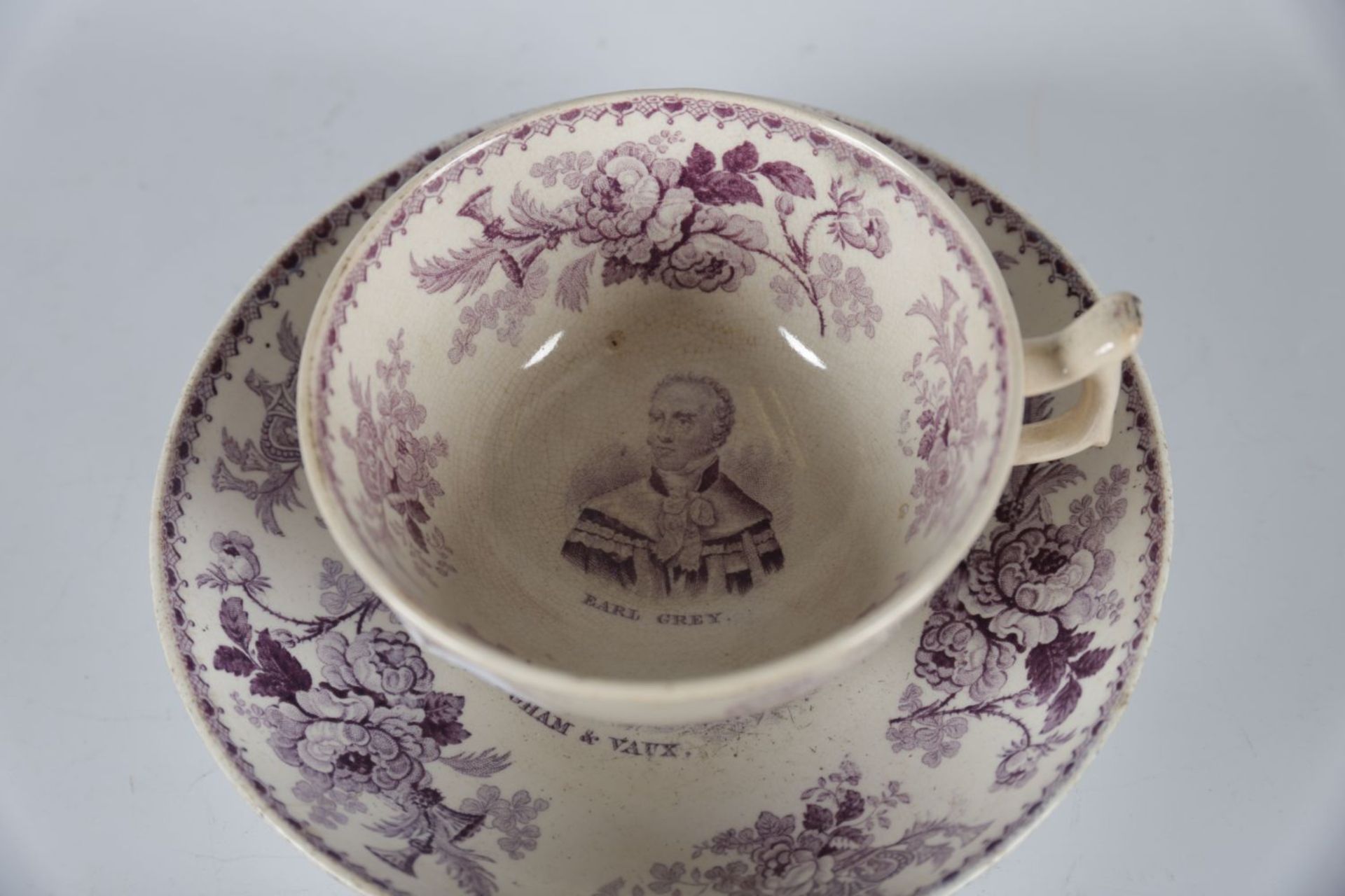 STAFFORDSHIRE TRANSFER WARE CUP & SAUCER - Image 2 of 4