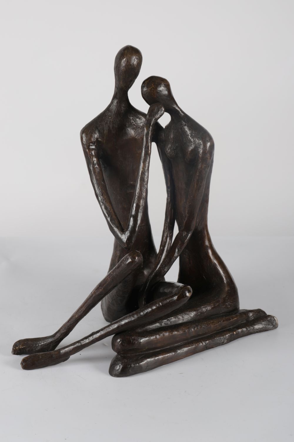 20TH-CENTURY ABSTRACT BRONZE SCULPTURE