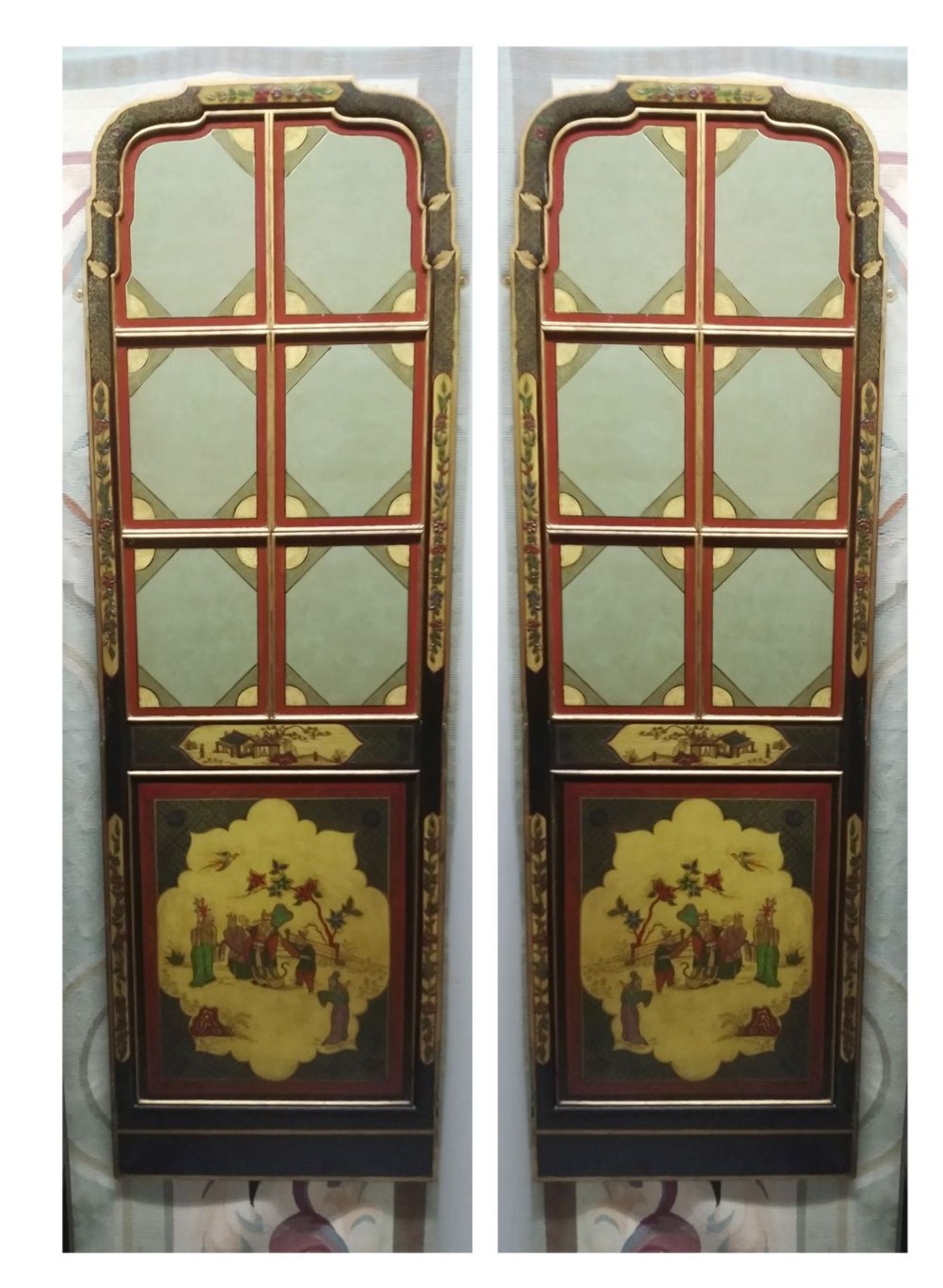 PAIR OF 19TH-CENTURY LACQUERED PANELS