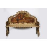 19TH-CENTURY CARVED GILTWOOD BENCH