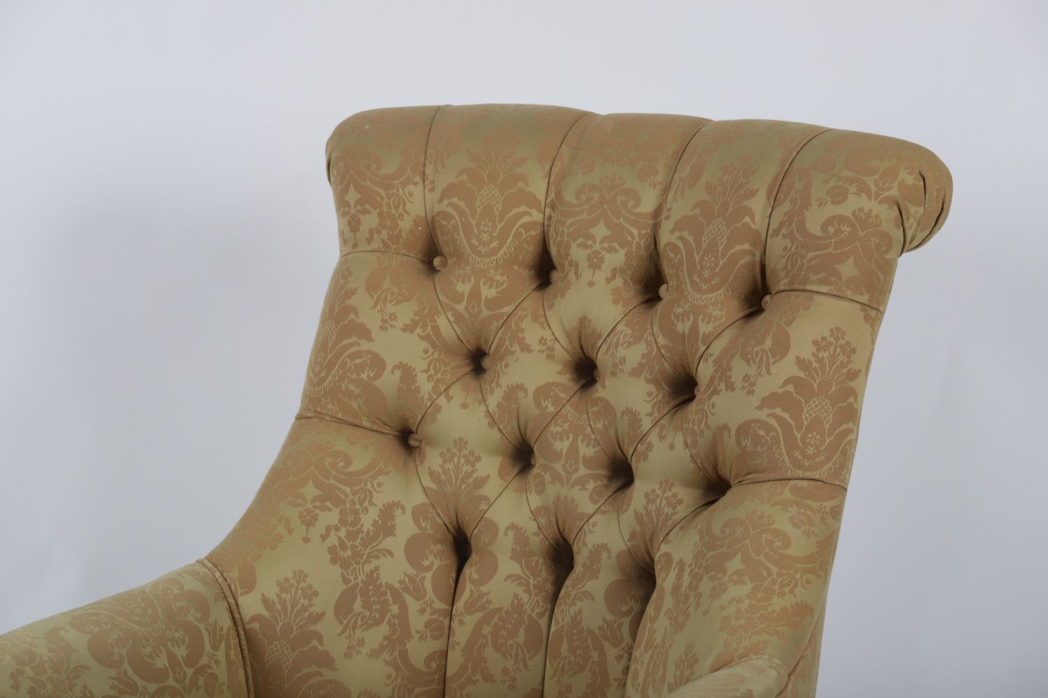 VICTORIAN STYLE UPHOLSTERED ARMCHAIR - Image 2 of 3