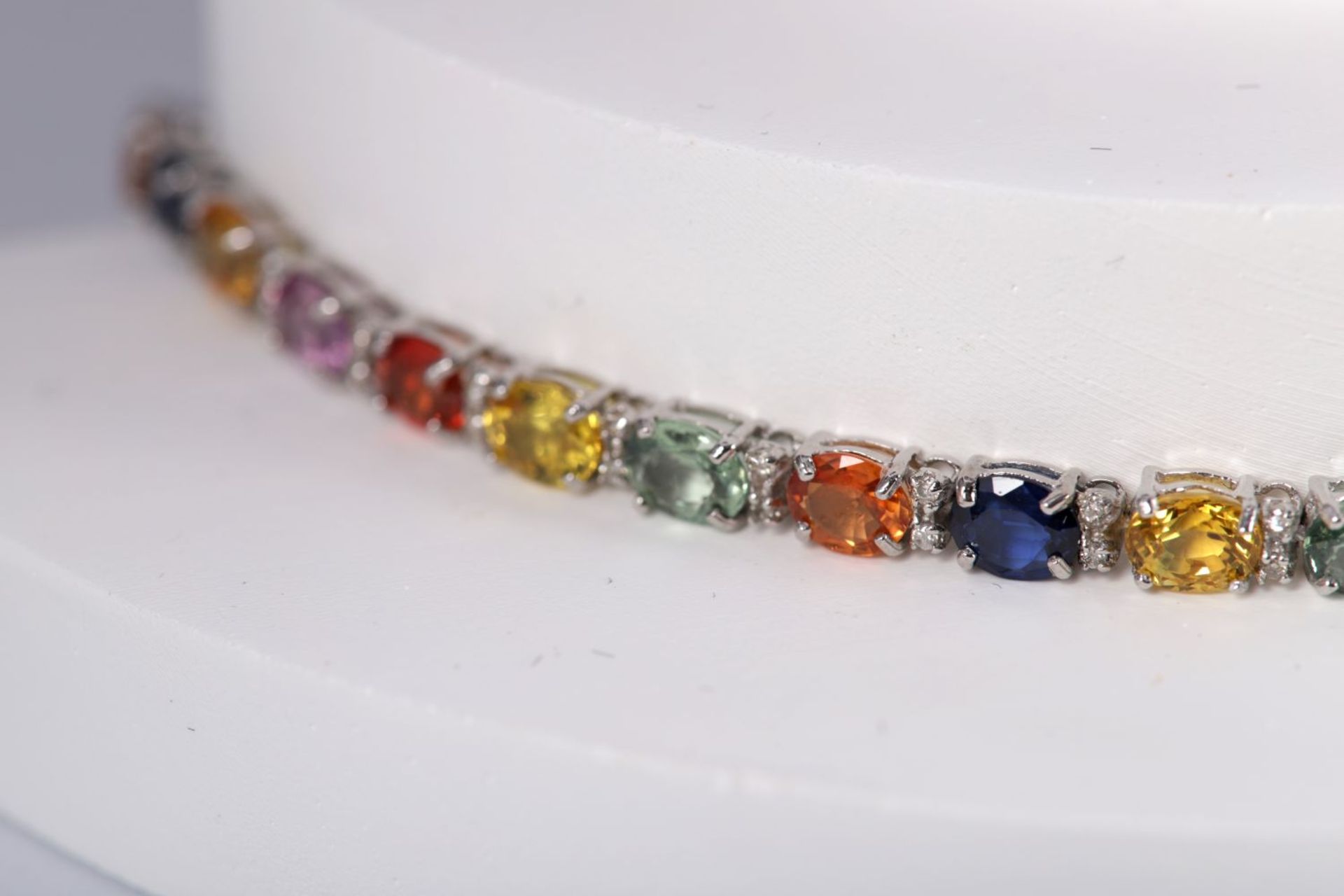 MIXED SAPPHIRES TUTTI FRUTTI DIAMOND BRACELET - Image 2 of 4