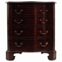 19TH-CENTURY MAHOGANY SERPENTINE CHEST