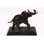 19TH-CENTURY BRONZED ELEPHANT