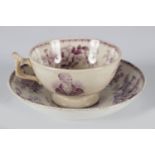 STAFFORDSHIRE TRANSFER WARE CUP & SAUCER
