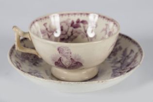 STAFFORDSHIRE TRANSFER WARE CUP & SAUCER