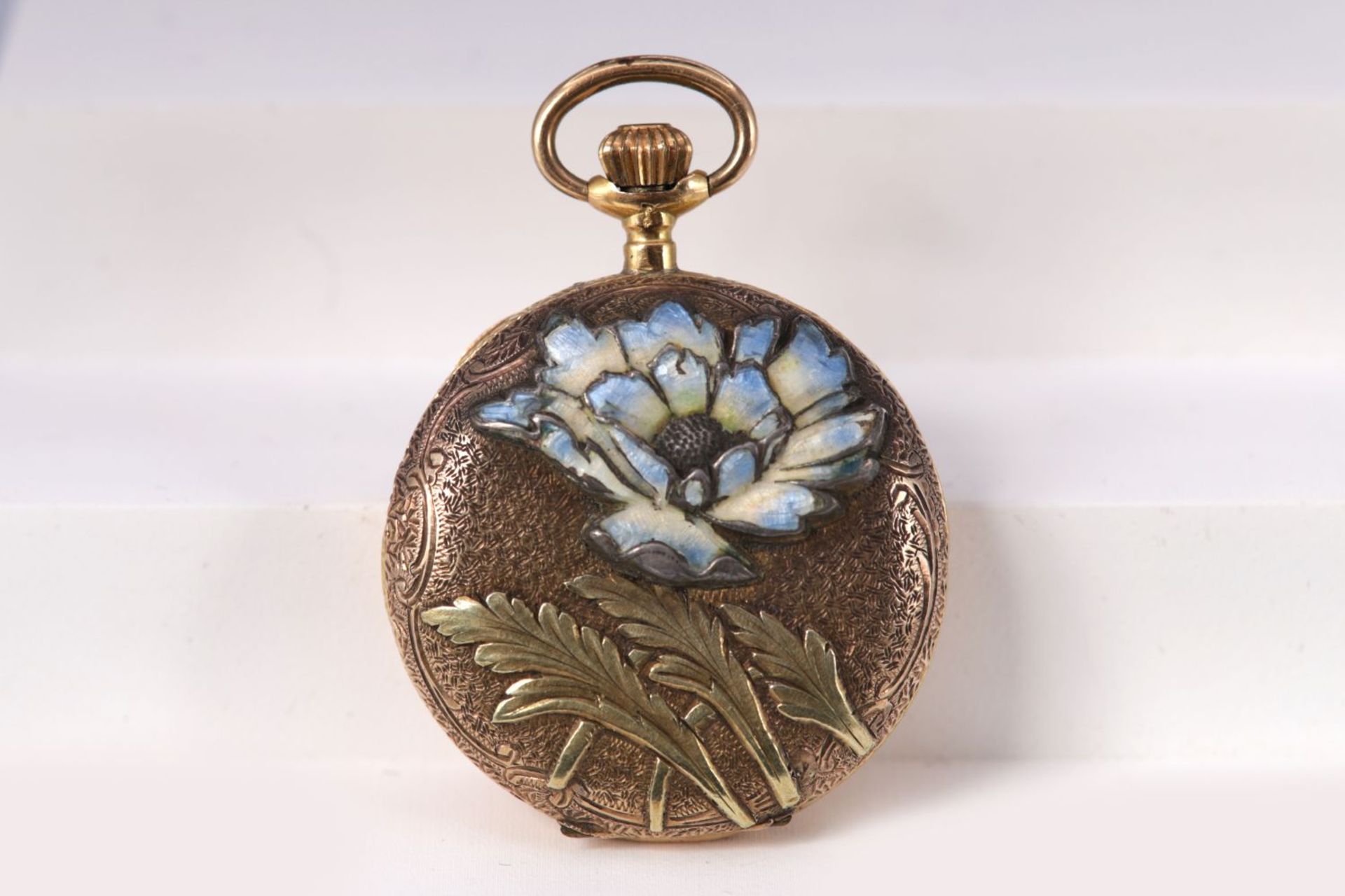 18K GOLD & ENAMEL POCKET WATCH