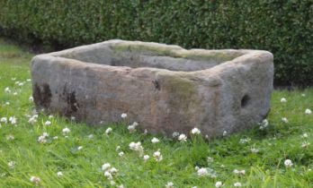 19TH-CENTURY STONE FEEDING TROUGH