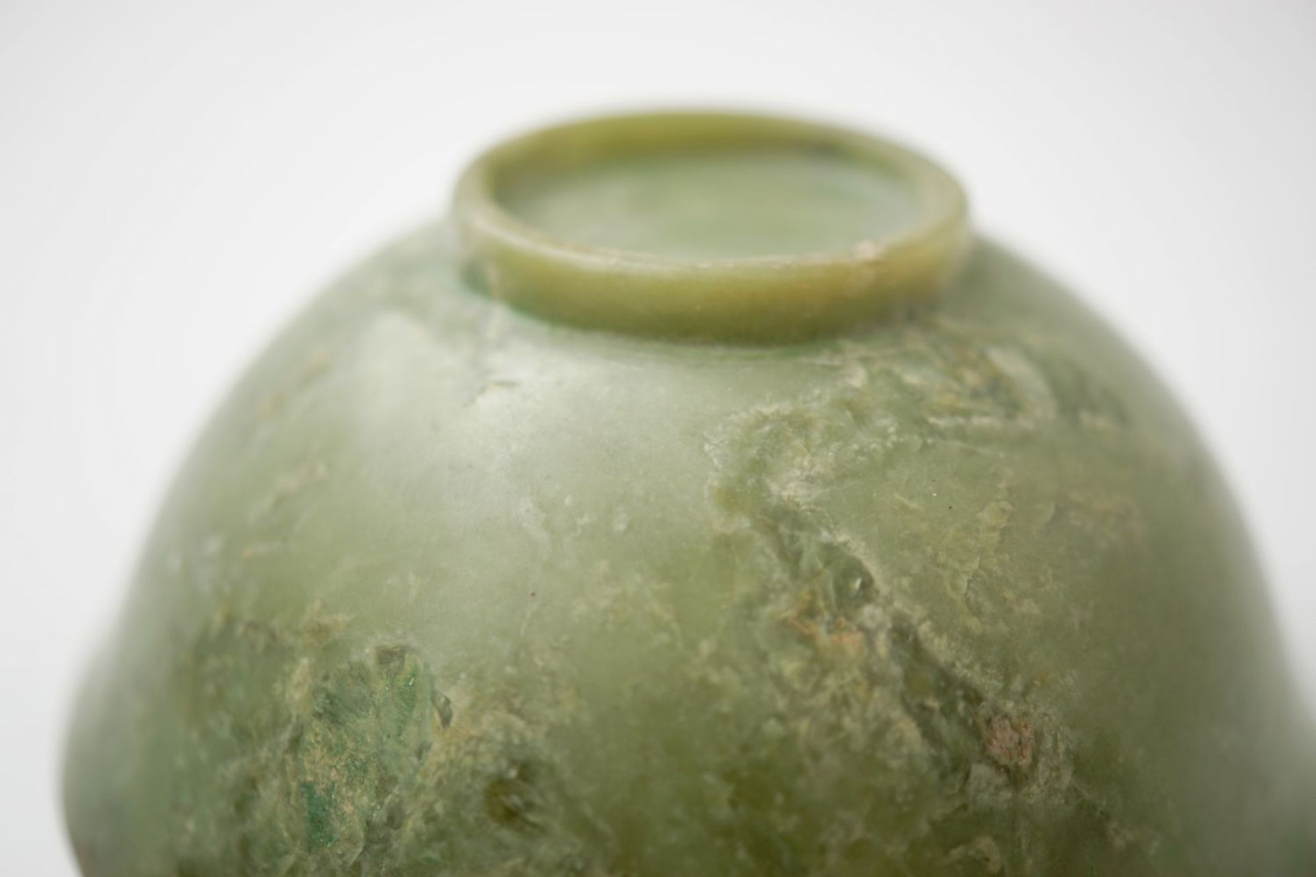 CHINESE QING SPINACH JADE BOWL - Image 7 of 10
