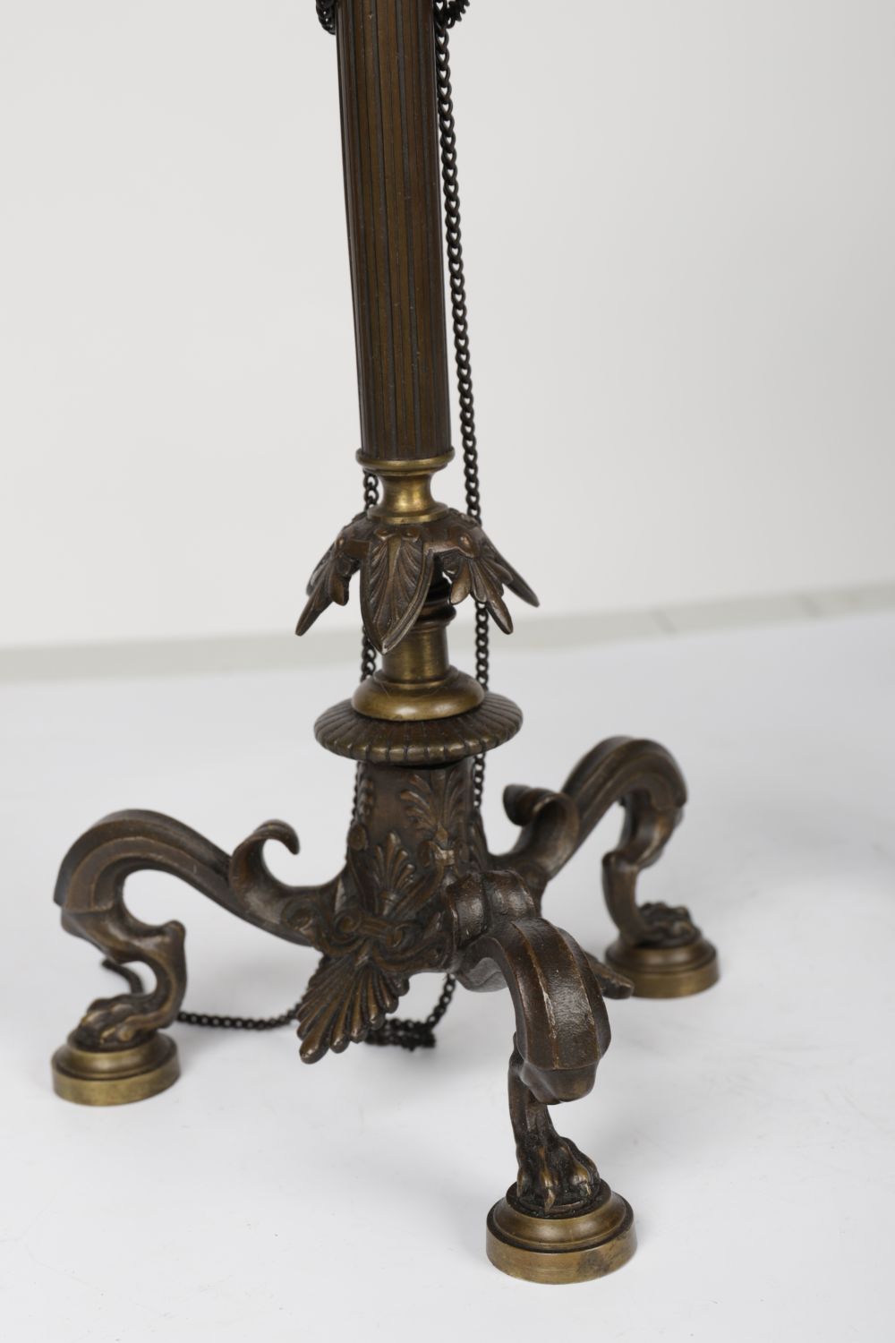 PAIR 19TH-CENTURY BRONZE CANDELABRAS - Image 3 of 3