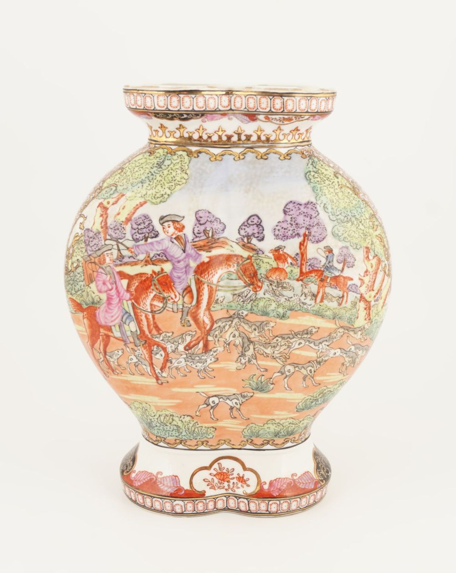 CHINESE QING EXPORT PORCELAIN VASE - Image 3 of 4