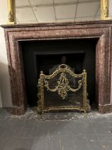 LARGE ROUGE ROYAL MARBLE CHIMNEY PIECE