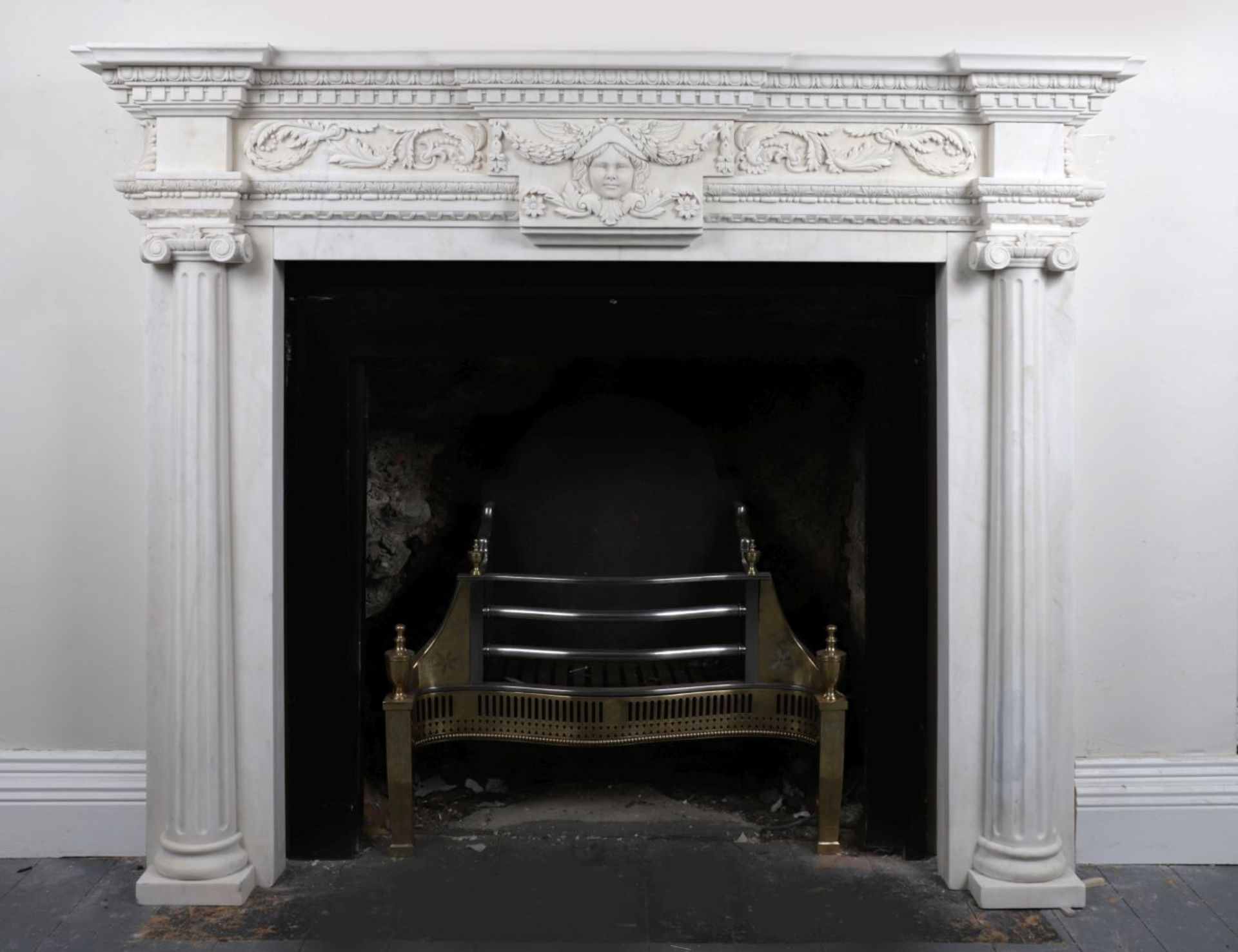 LARGE NEO-CLASSICAL MARBLE CHIMNEY PIECE