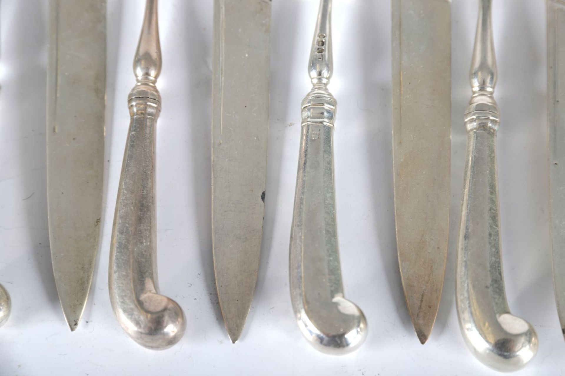 SET OF 15 SILVER FRUIT KNIVES AND FORKS - Bild 3 aus 3