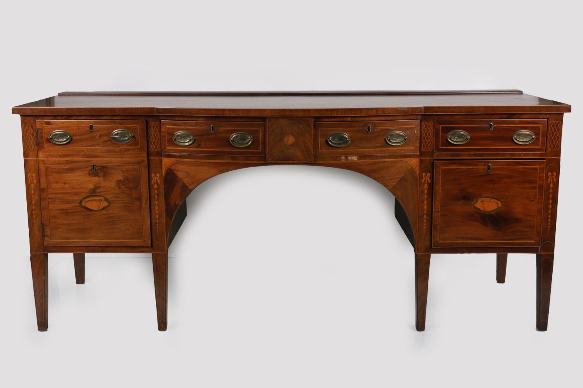 GEORGE III MAHOGANY SHERATON SIDEBOARD