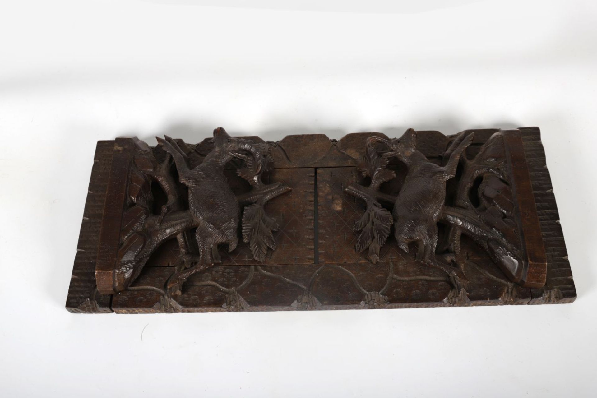 19TH-CENTURY CARVED BLACK FOREST BOOKSLIDE - Image 4 of 4