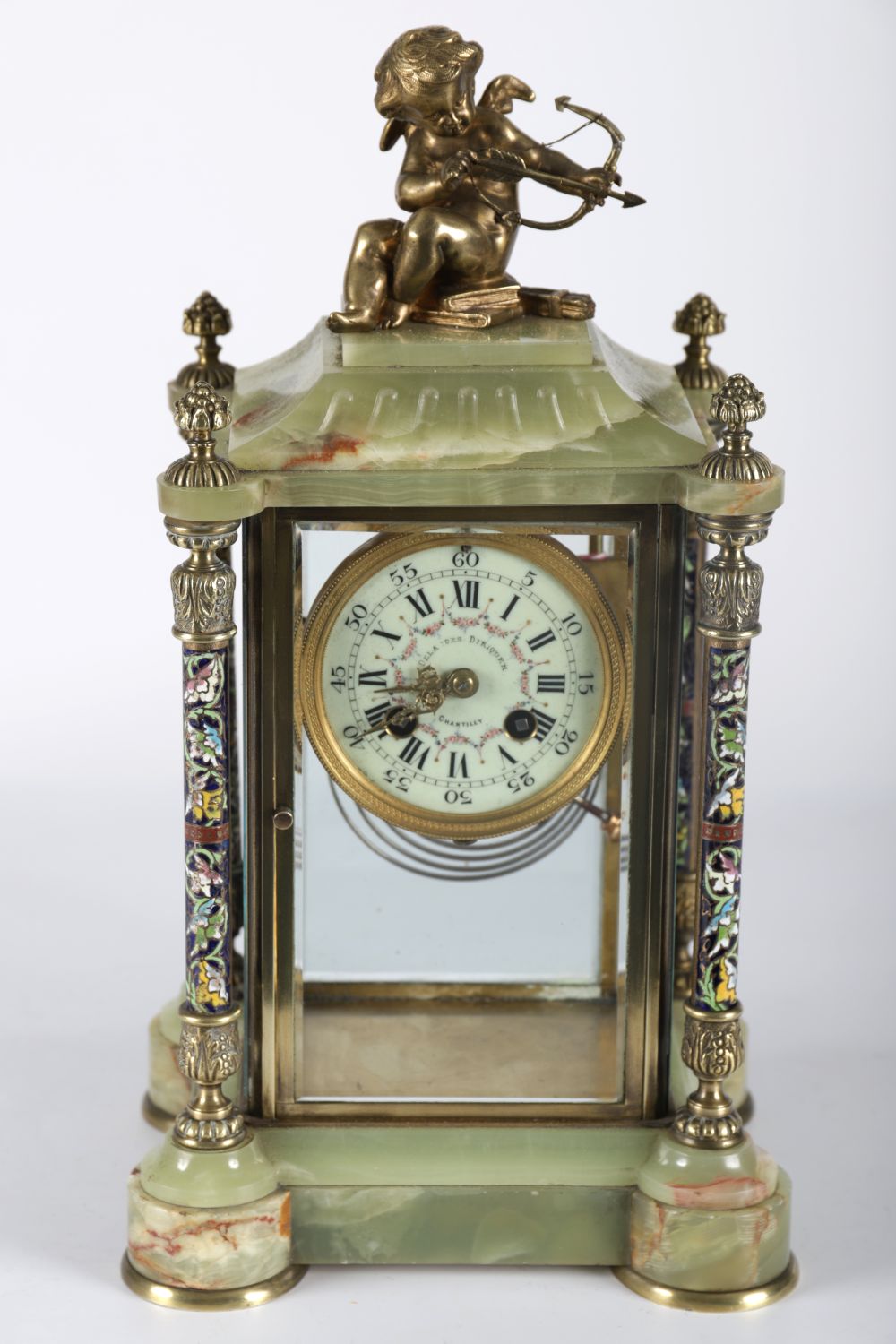 19TH-CENTURY FRENCH CHAMPLEVE ENAMELLED CLOCK