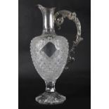 IMPORTANT SILVER AND CUT-GLASS CLARET JUG